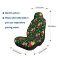 thumbnail image 5 of Honeii Vintage Santa Skiing Green Plaid for Car Seat Covers Full Set, Seat Covers for Cars, Car Seat Protector Waterproof, Leather Car Seat Cushion-2 PCS, 5 of 9