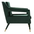 thumbnail image 3 of SAFAVIEH Mara Mid-Century Retro Tufted Accent Chair, Forest Green/Gold, 3 of 10