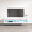 White, variant on Fly Type-34 Floating TV Stand for TVs up to 70", Modern High Gloss 63" Entertainment Center, Wall Mounted TV Media Console with Storage Cabinets and LED Lights