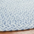 thumbnail image 3 of SAFAVIEH Braided Geraldine Checkered Polyester Reversible Area Rug, Blue/Ivory, 5' x 5' Round, 3 of 7