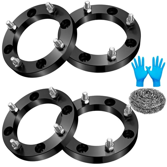 SPEEDWOW 4x156 Wheel Spacers 1 inch Compatible with Polaris Ranger Crew XP, RZR S, 131 mm Center Bore & 4 Lug Forged Wheel Adapters M12x1.5, 4PCS