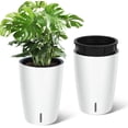 thumbnail image 1 of Qinaqin 16" Alto Planters Set de 2 Plant Pots Self cm Anchoatering para Indoor Plants Flower Anchoith Built-In Profundidadrainage y Visual Anchoater Level de, 1 of 8