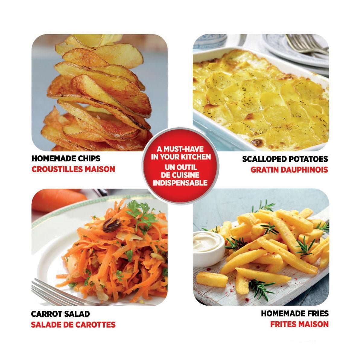 Starfrit Pump'n'Slice, Vertical Mandoline, Food Chopper, Slicer, Safe Enclosed Blades, Folds for Storage, Cleaning Tool -2-in-1, Starfrit Pump'N'Slice lets you quickly slice fruits and veggies with a simple pump. Adjustable stainless steel blades cut evenly from 0.5 to 8 mm. Safe enclosed blades, compact design with foldable feet, and dishwasher-safe parts make prep and cleanup easy.