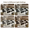 thumbnail image 7 of ODIKA 9'x12' Washable Area Rug Non-Slip, Chair-Friendly Rugblack Contemporary Block Layout Detail Contrast Smalltan Rugsgold for Dining Room, Basement, Large Office, 7 of 7