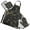 Black and Gold Marble, variant on Black and Gold Marble 5 Pcs Kitchen Set Heat Resistant Oven Mitts and Non-Slip Pot Holders with Adjustable Cooking Apron
