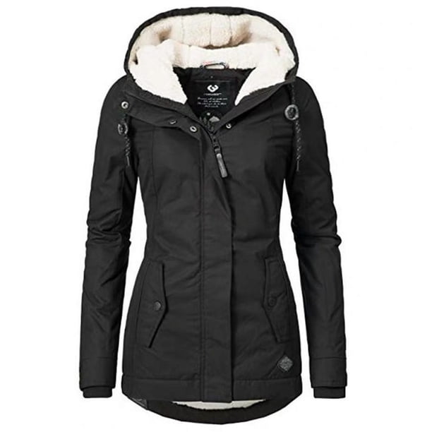 Abrigo de algodón europeo y americano de otoño e invierno, forro de lana, abrigo de algodón de talla grande, abrigo de lana de cordero, abrigo de algodón para mujer