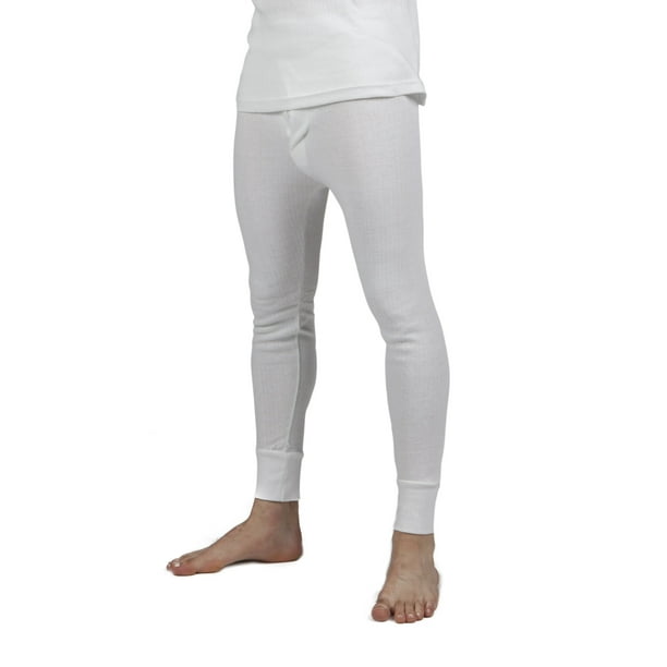 Men Winter Warm Footed Long Johns Thermal Legging Stretch Pants