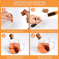 thumbnail image 3 of 6 Pcs Glass Tea Infuser, Glass Strainers with Cork Lid, Reusable Glass Diffuser for Tea,Clear Tea Strainer for Cups,Mugs, 3 of 6