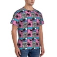 thumbnail image 2 of Bixox Men's Hawaii Palms Printed Short Sleeve Skinny Athletic T-Shirt, 2 of 6