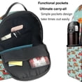 thumbnail image 5 of Lsque Dachshund Christmas Play Pattern Backpack – School Travel Canvas Daypack with Ergonomic Padded Straps, Multiple Compartments & Leather Handle, 5 of 5