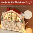 thumbnail image 2 of Christmas with 24 Countdown Drawers and LED Lights, Wooden Advent Calendar House, Battery Operated, 2 of 15