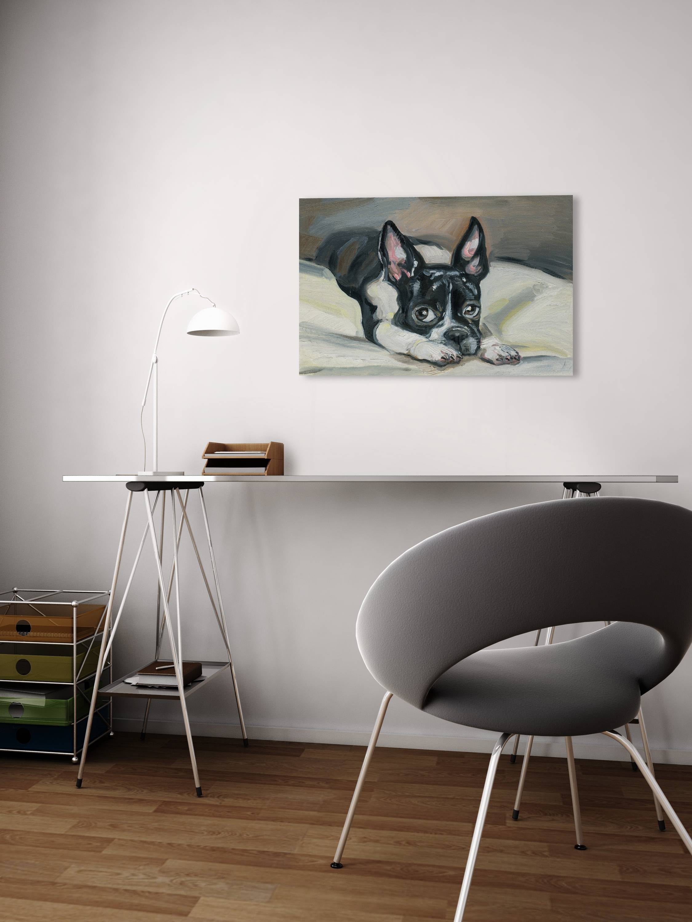 Marmont Hill Frenchie Eyes Canvas Wall Art