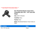thumbnail image 2 of Rear Windshield Washer Check Valve - Compatible with 1996 - 1997 Volvo 850 Wagon, 2 of 2