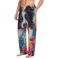 thumbnail image 2 of Daiia Oil Painting Sunflower Puppy Men's Sleep Pant with Pockets and Drawstring,Pajama Pants-Large, 2 of 9