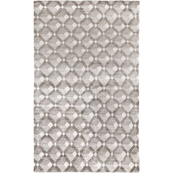 BoutiqueRugs Montecito Contemporary Area Rug - Charcoal, Light Gray - 4' x 6'
