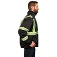 thumbnail image 4 of Bass Creek Outfitters Men's Oxford Insulated Safety Work Jacket with Hidden Hood, Sizes S-3XL, 4 of 13