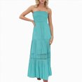 thumbnail image 1 of NIEWTR Robes pour Femmes Corset Invité de Mariage Robe Longue Maxi Été Décontractée Sans Bretelles Tube Top Robe de Soirée Soleil (Vert Menthe, G), 1 of 4