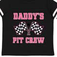 thumbnail image 3 of Inktastic Daddy's Pit Crew Design with Checkered Flags Gift Toddler Toddler Girl T-Shirt, 3 of 4