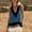 #527-Blue, variant on Women's Spring Summer Solid Color Western Cowboy Sleeveless Top, Fringe Detail V Neck Tank Blouse, Vintage Boho Shirt for Beach and Daily Wear Gift