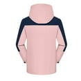 thumbnail image 5 of RYDCOT Mens Color Blocked Jacket Zip Hooded Windbreaker Coat Outdoor Workwear Hooded Casual Jacket Pink, 5 of 6