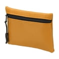 thumbnail image 1 of Monedero de Cuero Uxcell, Pequeño con Cremallera, Soporte Portátil para Tarjetas, 4.7in & Amarillo & Cuero PU, 1 of 7