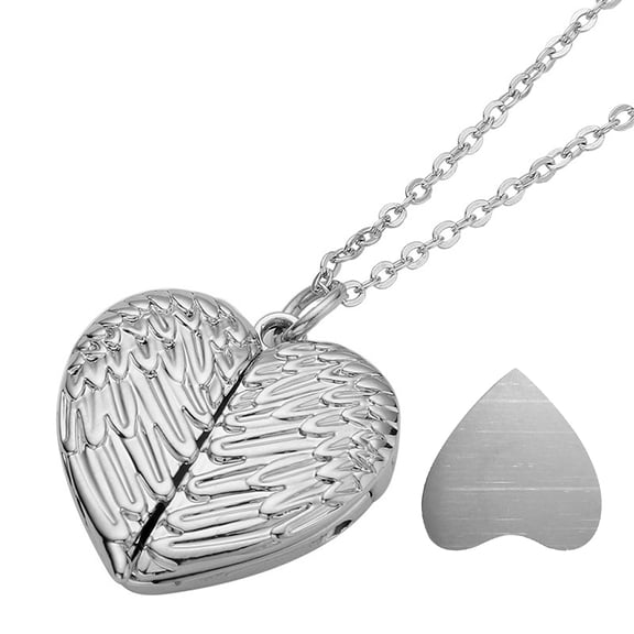 SIEYIO Heart Sublimation Custom Photo Printable Necklaces Angel Wing Pendant Ornaments