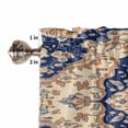 thumbnail image 5 of Vintage Floral Kitchen Curtains and Valances Set, Navy Orange Classical Bohemian Style Rod Pocket Window Valance 18 Inch Window Curtain Panels for Living Room Bedroom Laundry, 27.5x24in, 3 Pieces, 5 of 7