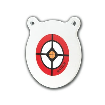 Allen Company 10" Round Steel Plate Shooting Target, Ar500 Armor Plate, White/Red