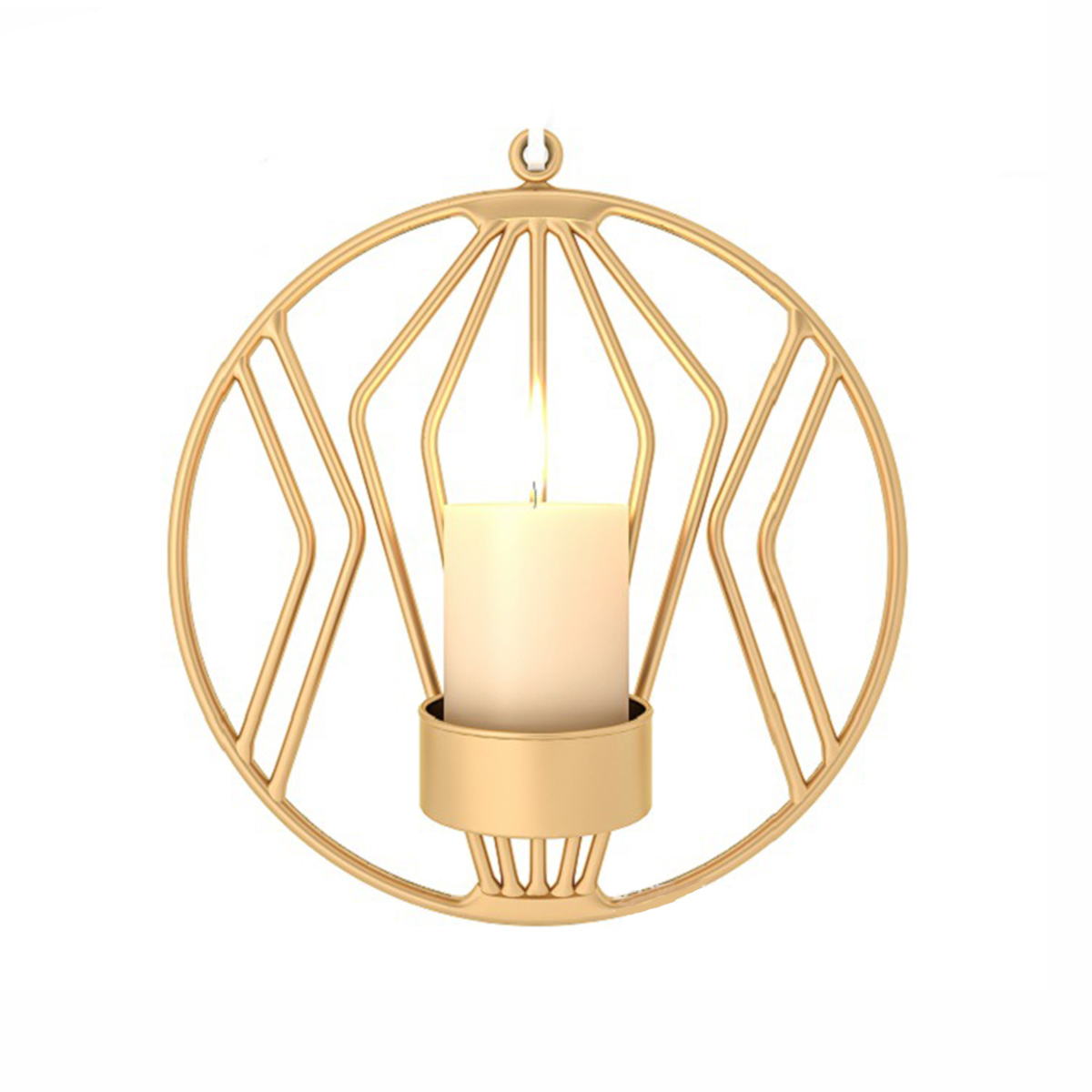 Geometric Wall Mounted Candle Holder Metal Tea Light Home