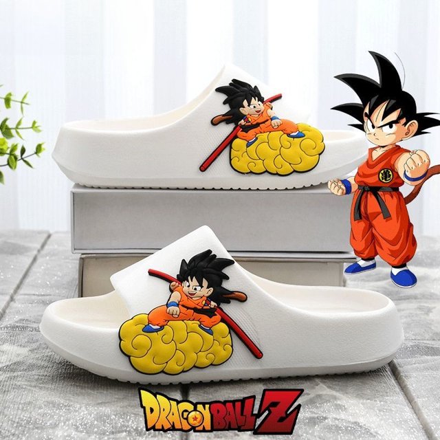 Dragon Ball Goku Children‘s New Cool Creative Personalized Anime Cartoon Pattern Indoor Anti-Slip Lightweight Soft Soled Sandals LS