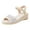 Yellow, variant on Women's Floral Embroidered Lace Espadrilles Wedge Sandals Bridal Beach Casual Mesh Open Toe Ankle Strap Platform Chunky Heels Dress Shoes Summer Boho Yellow Size 7