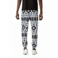 thumbnail image 5 of Men Cotton Baggy Hippie Yoga Harem Pants Funky Printed Plus Size Trousers Sports Boho Wide Leg Baggy Harem Pants with Pockets Black XL, 5 of 5