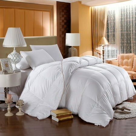 Twin Size Duvet Insert Goose Feather Down Comforter Blanket Solid