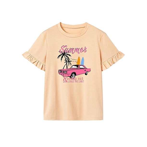 Camiseta para mujer con cuello redondo, elegante camiseta de manga corta, camisetas de verano para senderismo S