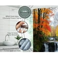 thumbnail image 4 of Fall Waterfall Shower Curtain Autumn Maple Leaves Forest Trees Jungle Country Nature Landscape Scenery Fabric Bathroom Decor Curtain with Hooks-72"W x 72"L (Pack of 1), 4 of 7