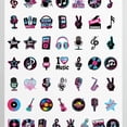 thumbnail image 4 of 35pcs-50pcs Colorful Stationery Stickers Retro Music Stickers Cool Vinyl Decals for Laptops Phones Suitcase, 4 of 9