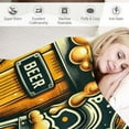 thumbnail image 3 of COMIO Beer Print Blanket Soft Cozy Throw Blanket Warm Lightweight Blanket Flannel Throw Blankets Plush Decor for Chair Bedroom Living Room Sofa Bed Outdoor Travel, 3 of 6