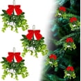 thumbnail image 2 of Christmas Mistletoe Ornaments Bouquet Artificial Mistletoe Branches Decor Floral Pick Hanging Decorative for Home Christmas Handmade Party Decorations, 2 of 6