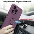 thumbnail image 5 of for iPhone 14 Pro Max Case with Magnetic Ring Holder Premium Soft Liquid Silicone Cover [Anti-Scratch Microfiber Liner] Shockproof Kickstand Protective Phone Case for iPhone 14 Pro Max Purple, 5 of 6