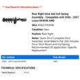 thumbnail image 2 of Rear Right Strut and Coil Spring Assembly - Compatible with 2006 - 2007 RX400h AWD, 2 of 2