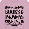 thumbnail image 3 of Instant Message - Books And Pajamas - Women's Racerback Tank Top, 3 of 6
