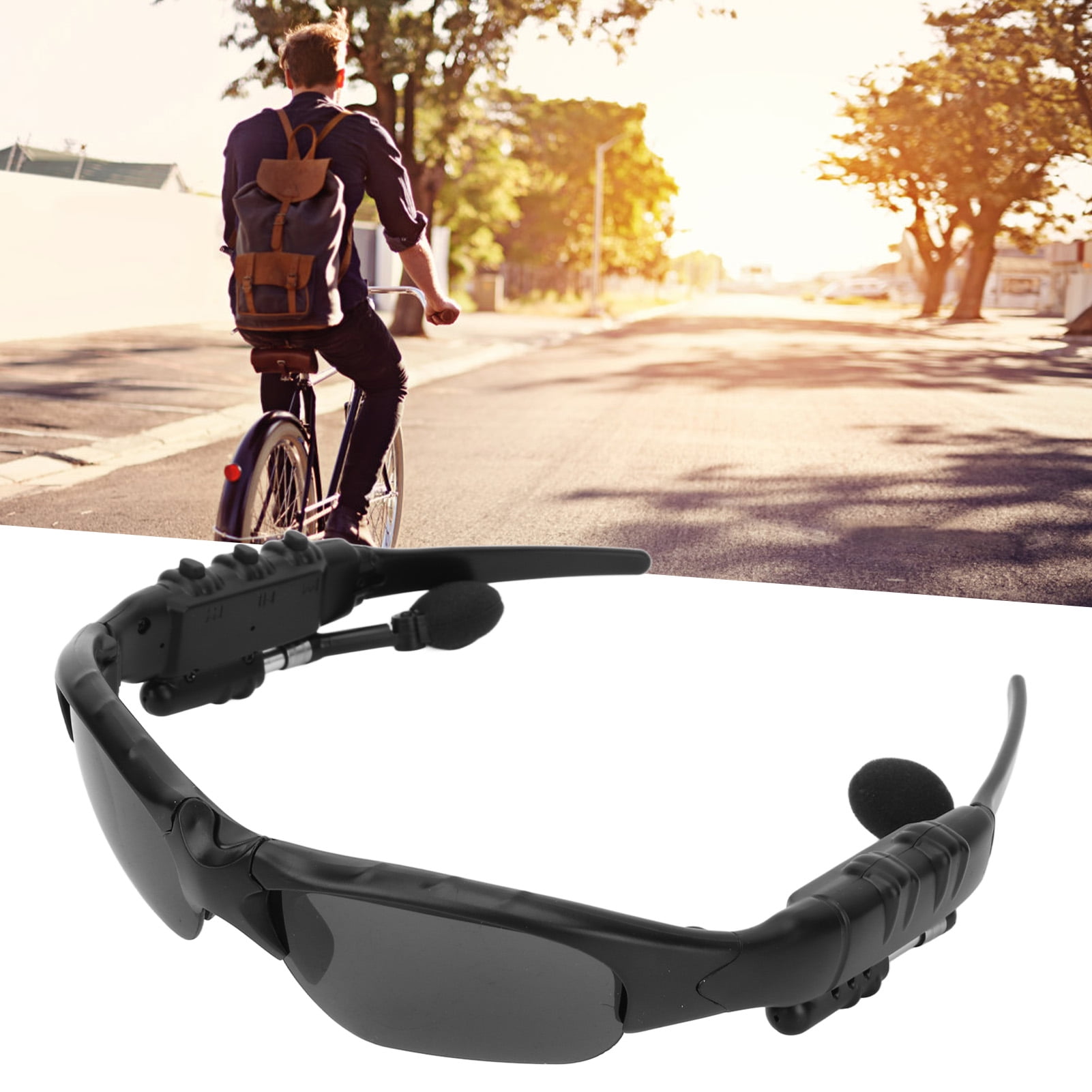 Smart Glasses Wide Compatible 15Bit Audio Resolution Open Speaker System BT Sunglasses for Cycling