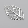 thumbnail image 3 of 30pc Antique Wedding Bridal Hair Jewelry Supply - Leaf Shape Bail Charms Pendant, 3 of 8