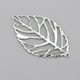 thumbnail image 3 of 30 piezas de dijes con forma de hoja para collares, pulseras, aretes y manualidades. plata, 3 of 8