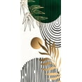 thumbnail image 6 of Stall Abstract Leaves Shower Curtain Set 36Wx71H Inches Half Small Emerald Green Modern Tropical Mid Century Simple Minimalist Chic Boho Polyester Bathroom Curtain with 7 Hooks, 6 of 6