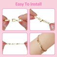 thumbnail image 7 of 6pcs Necklace Bracelet Extenders, Foldover Extension Clasp for DIY Bracelet Necklace and Jewelry Making Women Silver and Gold  (White Gold, Gold - CZ), 7 of 7