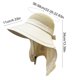 thumbnail image 3 of Sombrero de sol de ala ancha para exteriores,resistente al viento y transpirable,estilo pescador,ideal para viajes,con protección UV,perfecto para la playa,senderismo,ciclismo y como sombrero, 3 of 6