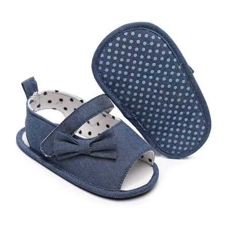 

Baby First Walkers Shoes Boys Girls Open Toe Bowknot Shoes First Walkers Shoes Summer Toddler Flat Sandals