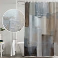 thumbnail image 4 of Blue Grey Art Shower Curtain, Waterproof Shower Curtains for Bathroom, Vintage Painting Abstract Retro Art Washable Fabric Bathtub Curtain Set Bath Decor with 12 Hooks Stall 36"x72", 4 of 6
