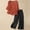 Orange, variant on HAIJIE womens linen set two Piece Easter Sets for Women Summer Spring Lou-nge Sets Travel Vacation Outfits Cap Sleeve Side Slit Wide Leg Pants (Orange,L)